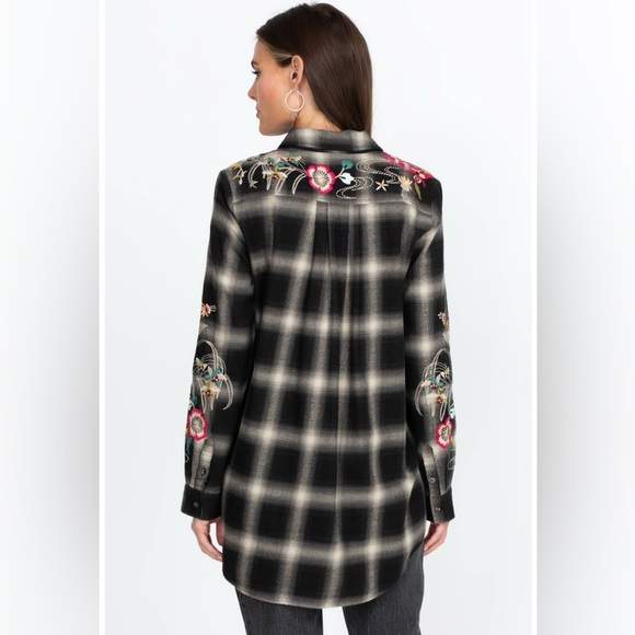 Johnny Was LANI PAINTERS SMOCK TUNIC Retails 260.00 - Picture 2 of 9